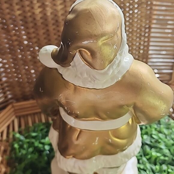 Vintage Gold Santa With Pack Full Of Toys - Picture 6 of 11